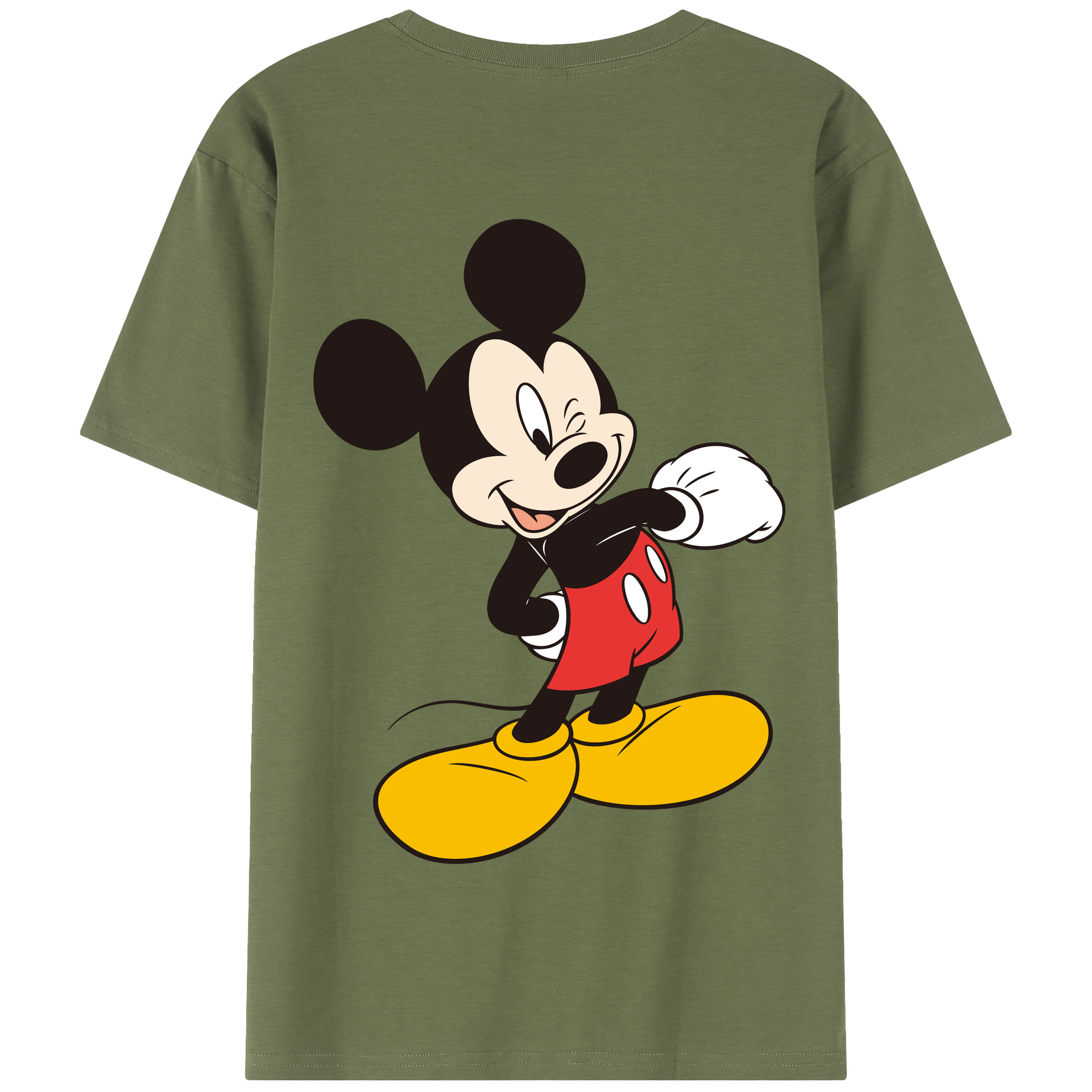 （画像用） ミッキーマウス Mickey Mouse 綿100％半袖Tシャツ（背面プリント）